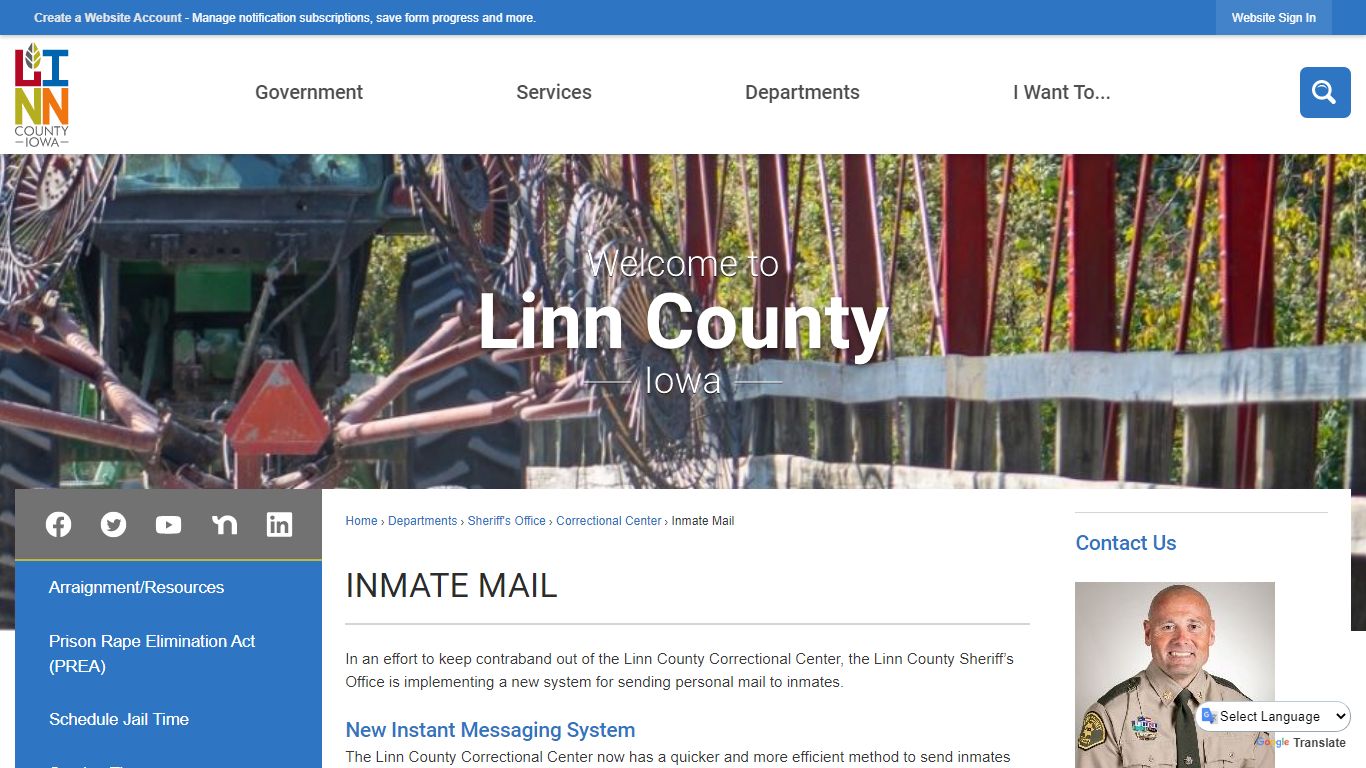 Inmate Mail | Linn County, IA - Official Website